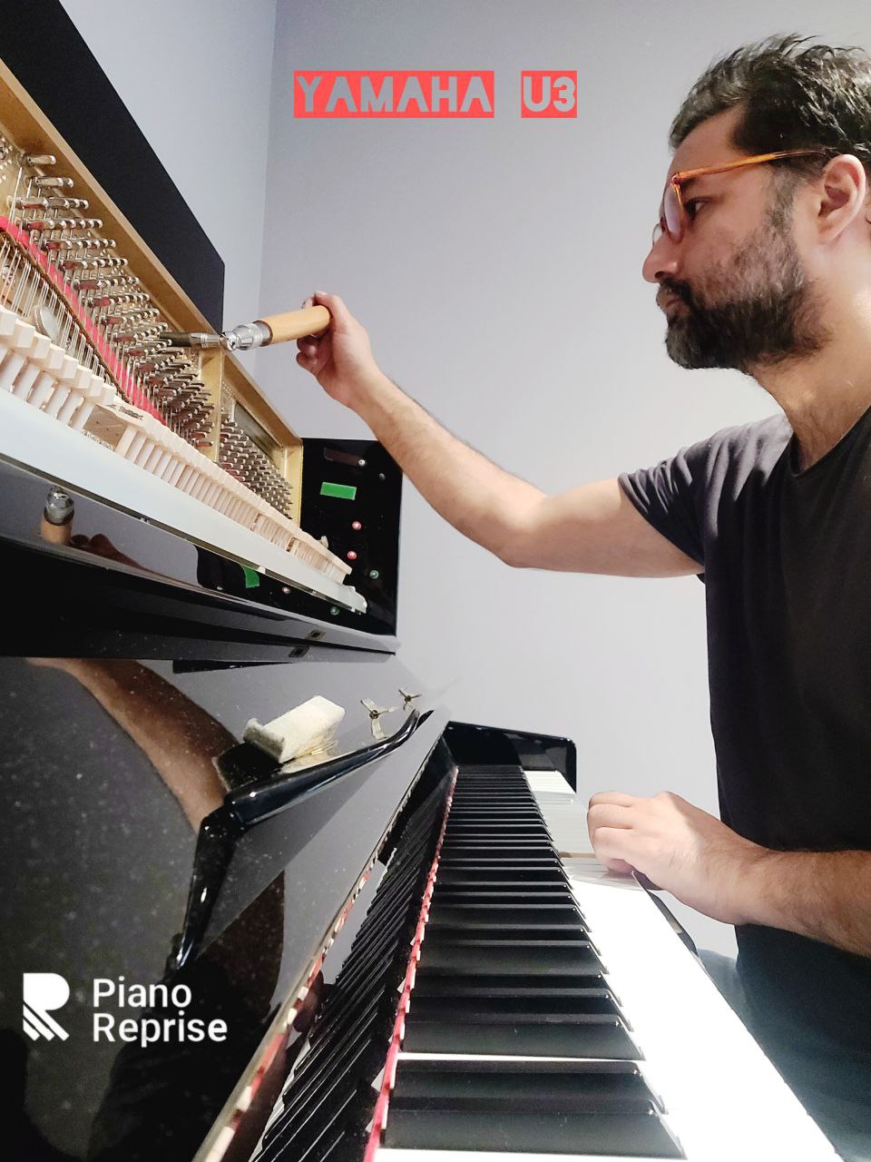 Upright piano tuning